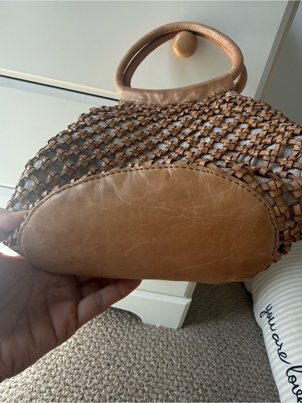 vintage woven leather bag - Picture 5 of 5